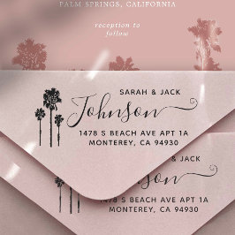 Palm Tree Romance Wedding Suite Zelfinktende Stempel