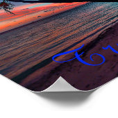 Palm Tree Sandy Beach Tropical Paradise Island Poster (Hoek)