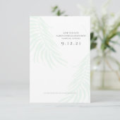Palm Tree Save the Date Wedding Photo Card (Staand voorkant)