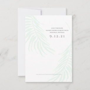 Palm Tree Save the Date Wedding Photo Card