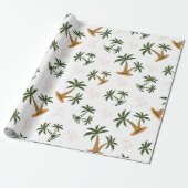 Palm tree seamless pattern cadeaupapier (Uitgerold)