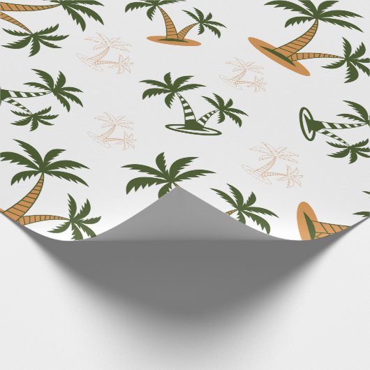 Palm tree seamless pattern cadeaupapier (Hoek)