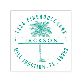 Palm Tree Self-Inking Return-adresstempel Zelfinktende Stempel