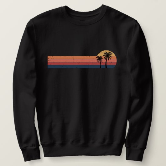 Palm Tree Shirt - Retro stijl Tropical Beach (Design voorkant)