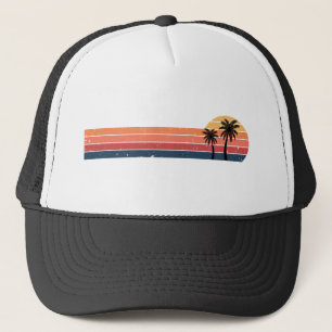 Palm Tree Shirt - Retro stijl Tropical Beach Trucker Pet