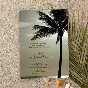 Palm Tree Silhouette Beach Junior / Senior Prom Kaart