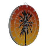 Palm Tree Silhouette Beach Thema Dart Board Dartbord (Voorkant Links)