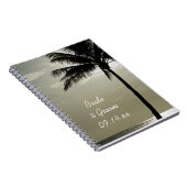 Palm Tree Silhouette Beach Wedding Notitieboek (Rechterzijde)