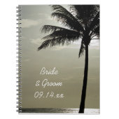 Palm Tree Silhouette Beach Wedding Notitieboek (Voorkant)