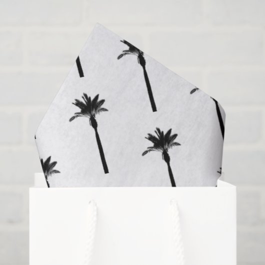 Palm Tree Silhouette Coastal Desert Tropical Tissuepapier (Cadeauzakje)
