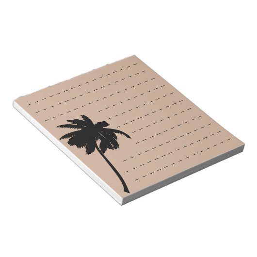 Palm Tree Silhouette Custom Color Lined Notitieblok (Schuin)