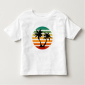 Palm Tree Silhouette Fine Kinder Shirts (Voorkant)