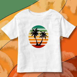 Palm Tree Silhouette Fine Kinder Shirts