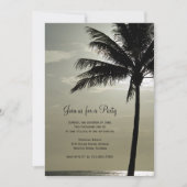 Palm Tree Silhouette General Party Invitation Kaart (Voorkant)