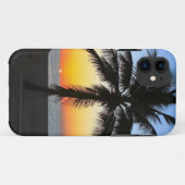 Palm Tree Silhouette Ocean Sunset iPhone 5 Hoesje (Achterkant (horizontaal))