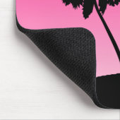 Palm Tree Silhouette op Dawn Pink Muismat (Hoek)