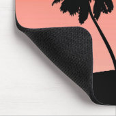 Palm Tree Silhouette op Sunset Oranje Muismat (Hoek)