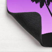 Palm Tree Silhouette op Twilight Paars Muismat (Hoek)