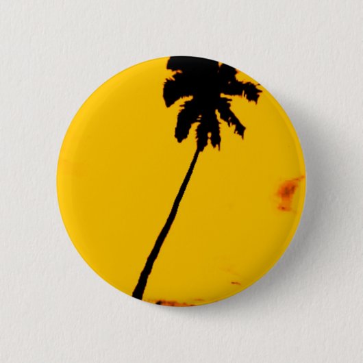 Palm Tree Silhouette Ronde Button 5,7 Cm (Voorkant)