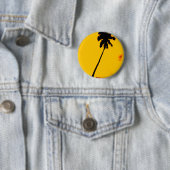 Palm Tree Silhouette Ronde Button 5,7 Cm (In situ)