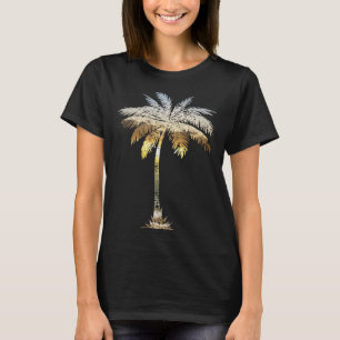 Palm Tree Silhouette Sunset Summer Beach I T-shirt