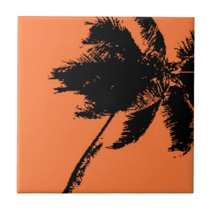 Palm Tree Silhouette Tegeltje