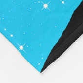 Palm Tree Silhouette tegen Evening Blue Fleece Deken (Hoek)