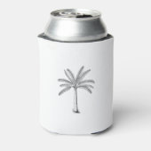 Palm Tree Sketch Black Blikjeskoeler (Blikje Achterkant)