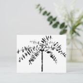 Palm Tree Sketch Briefkaart (Staand voorkant)