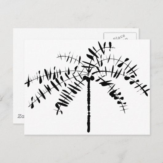 Palm Tree Sketch Briefkaart (Voorkant / Achterkant)