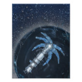 Palm Tree Space Station Foto Afdruk (Voorkant)