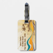 Palm Tree Splash Bagagelabel (Achterkant verticaal)