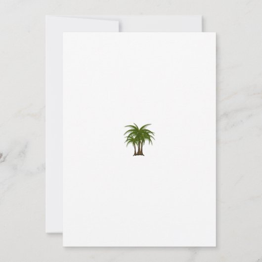Palm Tree springt tropisch huwelijk uit (Achterkant)