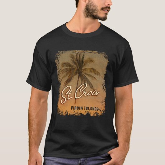 PALM TREE St Croix Virgin Islands T-shirt (Voorkant)