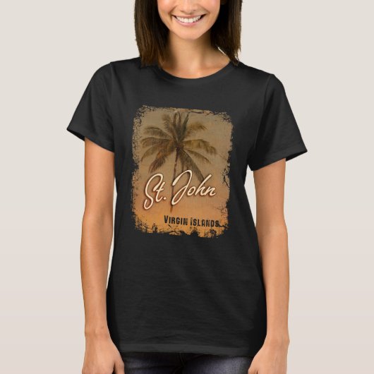 PALM TREE St John Maagdeneilanden T-shirt (Voorkant)