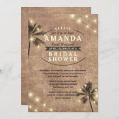 Palm Tree strand bruids doucheuitnodigingen Kaart (Voorkant / Achterkant)