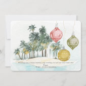 Palm Tree Strandstoelen Tropische vakantie fotokaa Kaart (Achterkant)