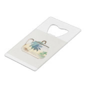 Palm Tree Sugar Bowl van Noritake Factory Creditkaart Flessenopener (Achterkant Gekanteld)