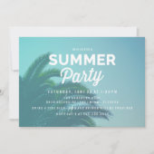 Palm Tree Summer Party Uitnodigingen (Voorkant)