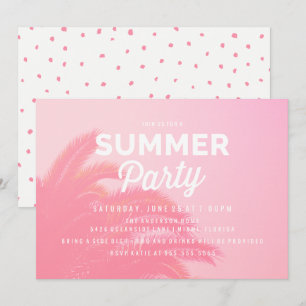 Palm Tree Summer Party Uitnodigingen