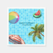 Palm Tree Sun Paraplu Beach Ball Pool Party Servet (Voorkant)