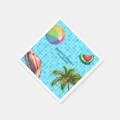 Palm Tree Sun Paraplu Beach Ball Pool Party Servet (Hoek)