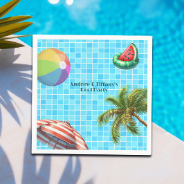 Palm Tree Sun Paraplu Beach Ball Pool Party Servet