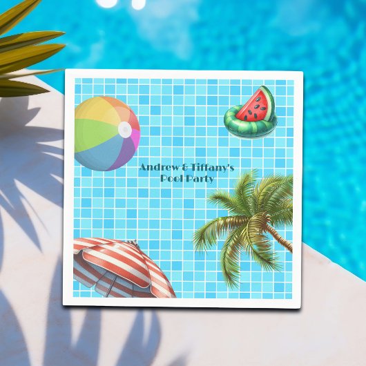 Palm Tree Sun Paraplu Beach Ball Pool Party Servet
