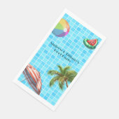 Palm Tree Sun Paraplu Beach Ball Pool Party Servet (Hoek)