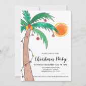 Palm Tree Sun - Uitnodiging voor kerstfeest (Voorkant)