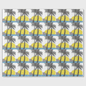 Palm Tree Sunrise Cadeaupapier (Vlak)