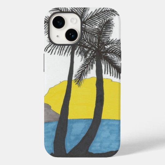Palm Tree Sunrise Case-Mate iPhone Case (Achterkant)