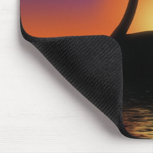 Palm Tree Sunrise mousepad Muismat (Hoek)