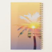 Palm Tree Sunrise Personalized Planner (Achterkant)